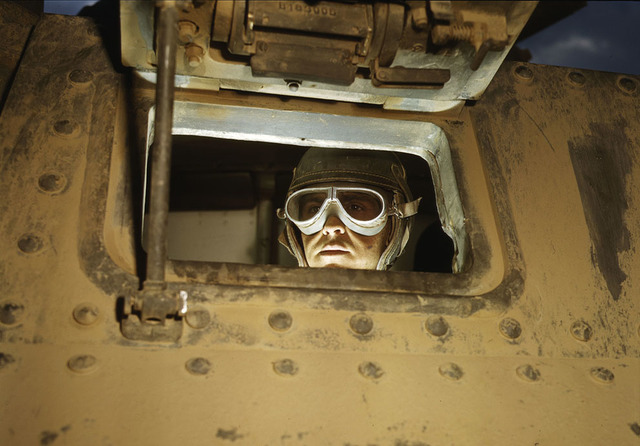 Piloto de tanque, Fort Knox, Kentucky, junio de 1942