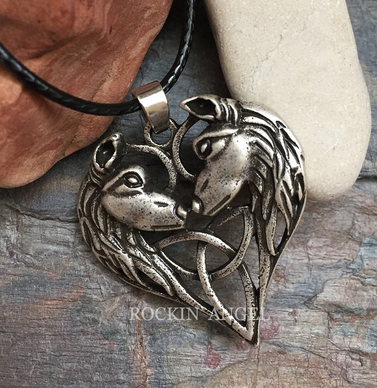 Plata Antigua PLT Dragón en 4 Celta Triquetra Colgante Collar Viking Norse