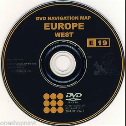 TOYOTA LEXUS Navigation DVD WEST Europe 2014-2015 E19 DVD9-NAViGON 180716