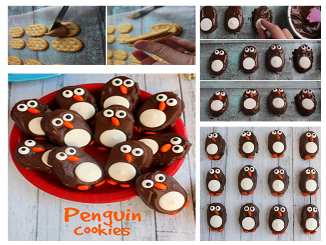 Penguis Cookie- Biscotti a forma di pinguino 