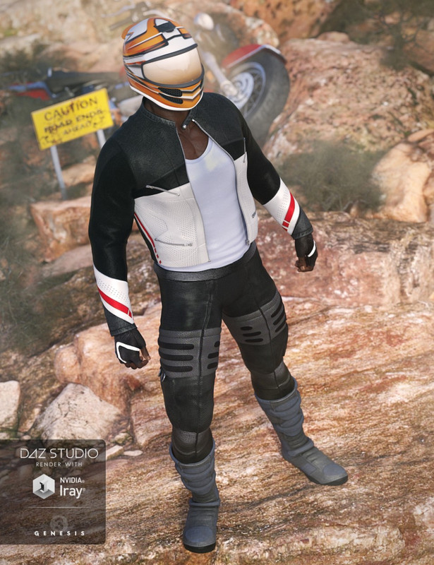 00 daz3d moto racer outfit for genesis 3 male s